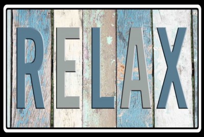 Retro dekor fémtábla, RELAX, Méret:20x30cm