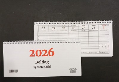 Naptár asztali TA-24 2026 tartó nélkül